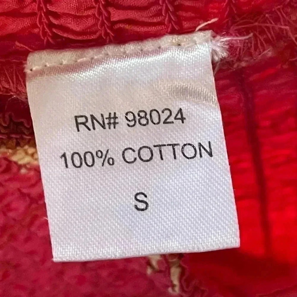 House of Harlow 1960 Small One Shoulder Crop Top Smocked 100% Cotton Hot Pink - Picture 5 of 7